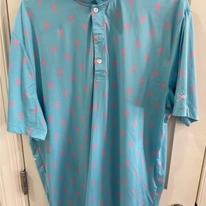 Blue and Pink Palm Tree Men's Shirt